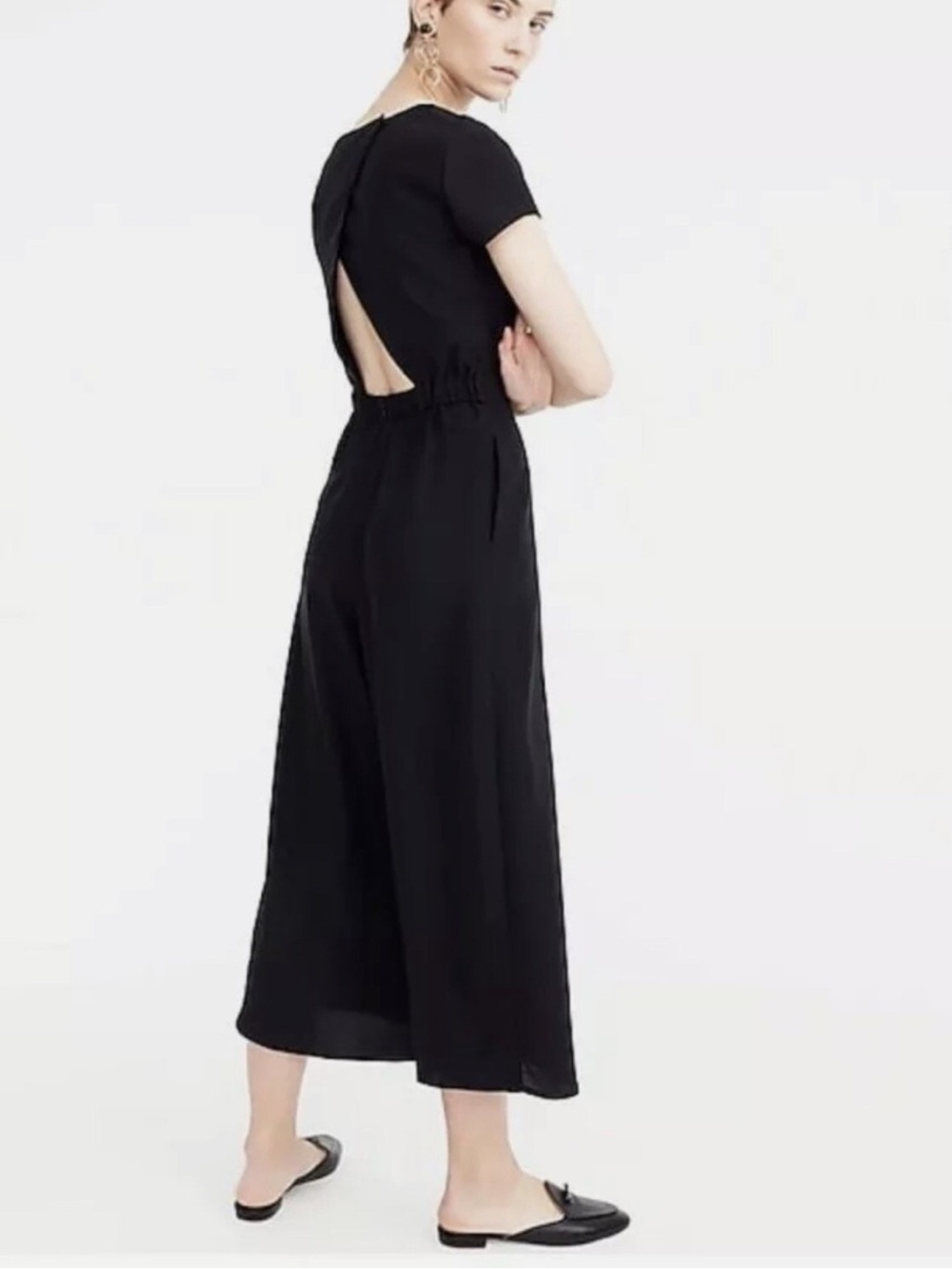 J. Crew Drapey Wrap-Back Wide Leg Cropped Jumpsuit NWT